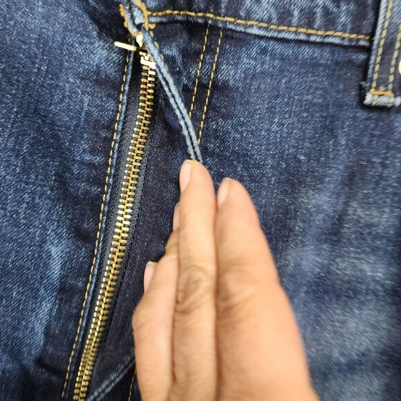 Levis Jeans Mens 40x30 505 Dark Wash Stretch High Rise Regular Fit Straight Leg - Picture 3 of 14